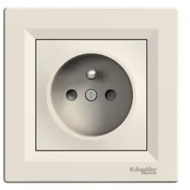 EPH2800223 - Asfora Ups Priz (çocuk Korumalı) Çerçeveli, Krem - 1