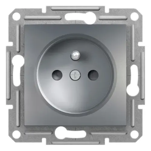 Schneider Electric - EPH2800262 - Asfora Pin-earth Socket Out.w/shtr Steel - 1