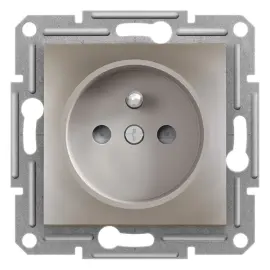 EPH2800269 - Asfora Pin-earth Socket Out. W/shtr Brnz - 1