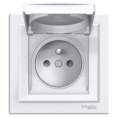 Schneider Electric - EPH2800621 - Asfora Kapaklı Ip44 Ups Priz Beyaz, Vidalı, Çerçeveli - 1