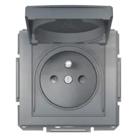 EPH2800662 - Asfora Plus Kapaklı Ip44 Ups Priz Çelik, Vidalı, Çerçevesiz - 1