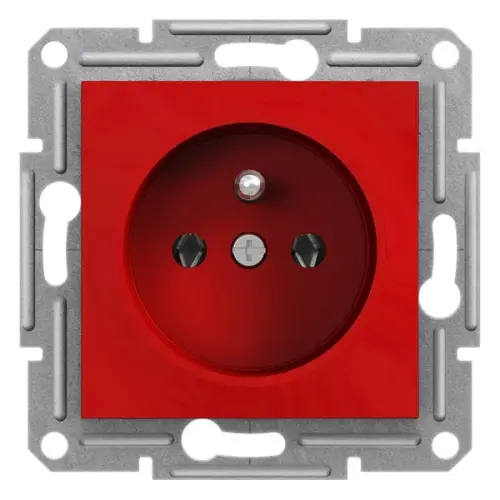 Schneider Electric - EPH2870442 - Asfora Pin-e. Socket Out. W/o Frm Red - 1