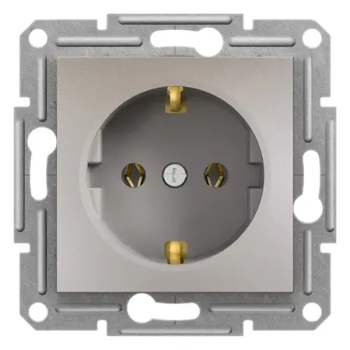 Schneider Electric - EPH2900169 - Asfora Plus Topraklı Priz Bronz, Vidalı, Çerçevesiz - 1