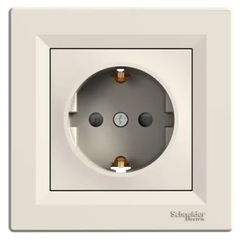 Schneider Electric - EPH2902223 - Asfr Side-e. Sckt Out. W/screws Crm Dıy - Asfora Çocuk Korumalı Topraklı Priz Antrasit - 1