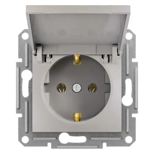 Schneider Electric - EPH3100169 - Asfora Plus Kapaklı Topraklı Priz Bronz, Vidalı, Çerçevesiz - 1