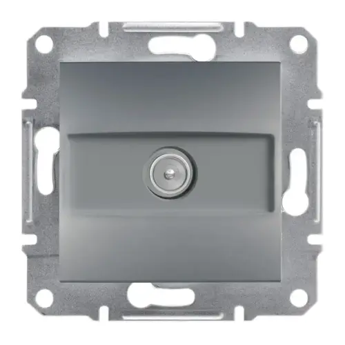 Schneider Electric - EPH3200262 - Asfora – Geçişli Tv Prizi, 4db – Çelik - 1