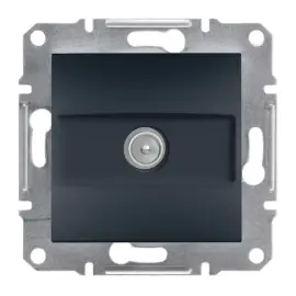 EPH3200371 - Asfora Tekli Tv Prizı Gecıslı 8db Antrasit - 1