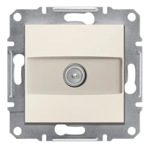 Schneider Electric - EPH3270123 - Asfora Tv Prizi, Sonlu Çerçevesiz Krem - 1