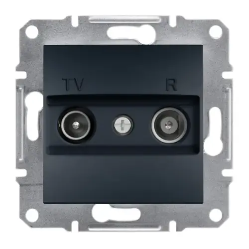 Schneider Electric - EPH3300271 - Asfora – Geçişli Tv/r Prizi, 4db – Antrasit - 1