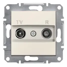 EPH3300723 - Asfora Tv/r Prizi, Sonlu, Çer.siz, Krm - Asfora Tv Prizi, Geçişli, 8 Db Çerçevesiz - 1