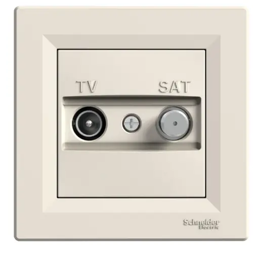Schneider Electric - EPH3400123 - Asfora Tv - Sat Prizi, Sonlu, F Tipi, İkili - 1