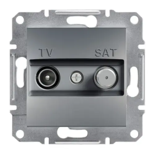Schneider Electric - EPH3400162 - Asfora Tv/sat Priz Sonlu 1db Çelik - 1