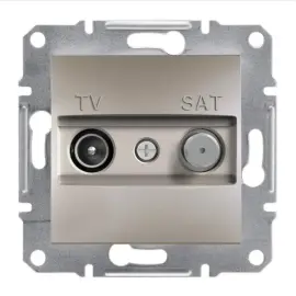 EPH3400169 - Asfora Tv/sat Priz Sonlu 1db Bronz - 1