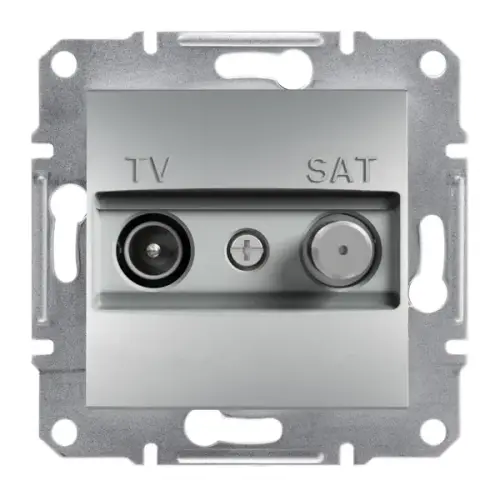 Schneider Electric - EPH3400261 - Asfora – Geçişli Tv/sat Prizi, 4db – Alüminyum - 1