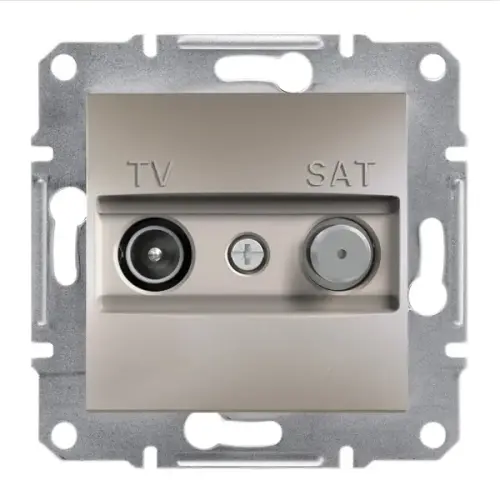 Schneider Electric - EPH3400269 - Asfora – Geçişli Tv/sat Prizi, 4db – Bronz - 1