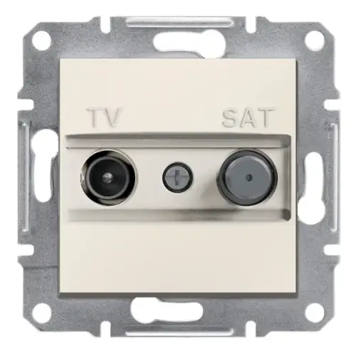 Schneider Electric - EPH3470123 - Asfora Tv - Sat Prizi, Sonlu, F Tipi, İkili Çerçevesiz - 1