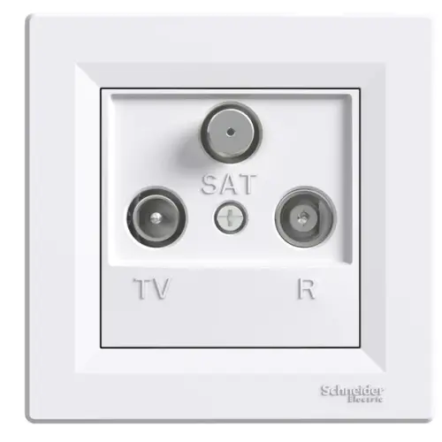 Schneider Electric - EPH3500121 - Asfora – Sonlu Tv/r/sat Prizi, 1db, Çerçeveli – Beyaz - 1