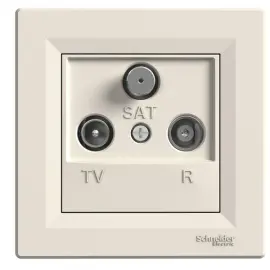 EPH3500123 - Asfora – Sonlu Tv/r/sat Prizi, 1db, Çerçeveli – Krem - 1