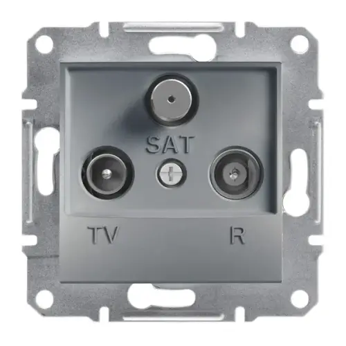 Schneider Electric - EPH3500162 - Asfora – Sonlu Tv/r/sat Prizi, 1db – Çelik - 1