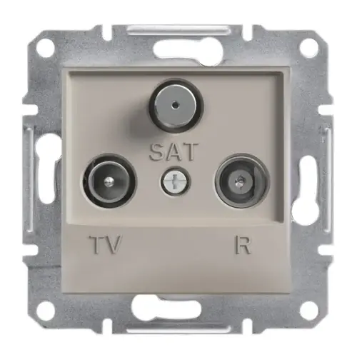 Schneider Electric - EPH3500169 - Asfora Tv/r/sat Prız Sonlu 1db Bronz - 1