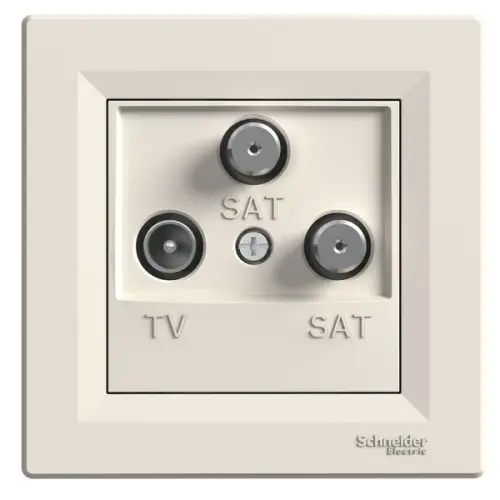Schneider Electric - EPH3600123 - Asfora Tv - Sat - Sat Prizi, Sonlu, Üçlü - 1