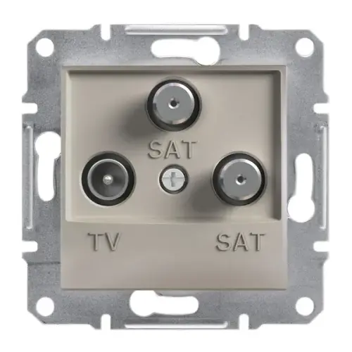 Schneider Electric - EPH3600169 - Asfora Tv - Sat - Sat Prizi, Sonlu, Üçlü - 1