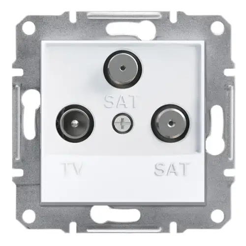 Schneider Electric - EPH3670121 - Asfora Tv - Sat - Sat Prizi, Sonlu, Üçlü Çerçevesiz - 1