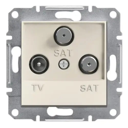 Schneider Electric - EPH3670123 - Asfora Tv - Sat - Sat Prizi, Sonlu, Üçlü Çerçevesiz - 1