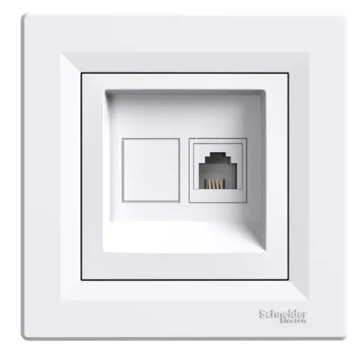 Schneider Electric - EPH4100121 - Asfora Rj11 Telephone Socket White - 1