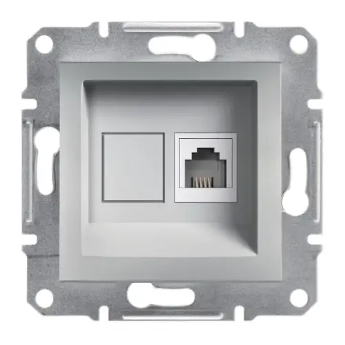 Schneider Electric - EPH4100161 - Asfora Rj11 Telephone Socket Alum - 1