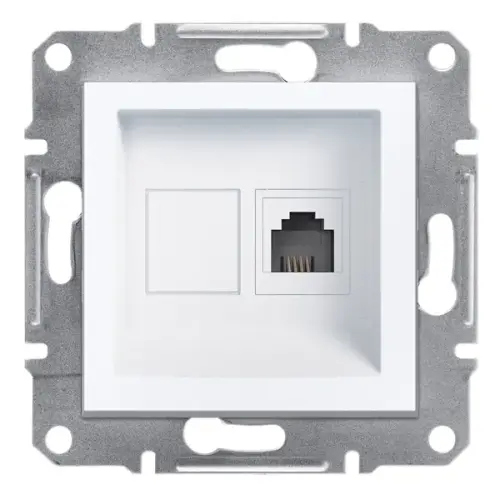 Schneider Electric - EPH4170121 - Asfora Rj11 Telephone Socket W/o Frm Wht - 1