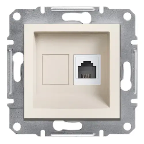 Schneider Electric - EPH4170123 - Asfora Rj11 Telephone Socket W/o Frm Crm - 1