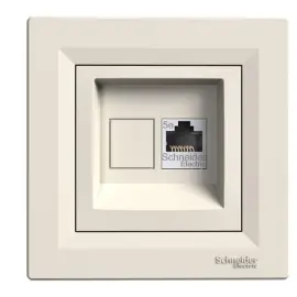 EPH4300123-02 - Asfora 1*rj45 Konnektörsüz Data Prizi Krem, Vidasız, Çerçeveli - 1