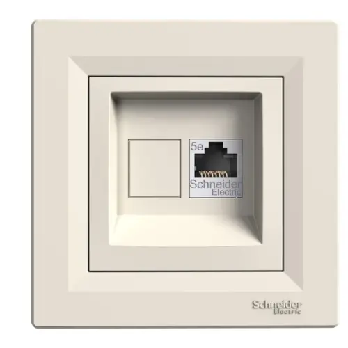 Schneider Electric - EPH4300123 - Asfora Rj45 Cat5e Utp Data Socket Cream - 1