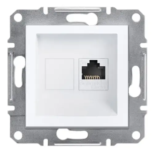 Schneider Electric - EPH4370121 - Asfora Rj45 Cat5e Utp Data S W/o Frm Wht - 1