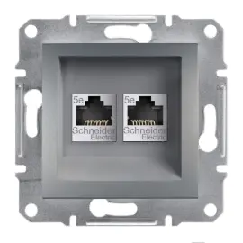 EPH4400162 - Asfora 2xrj45 Cat5e Data Sckt Utp Steel - 1