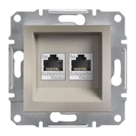 EPH4400169 - Asfora 2xrj45 Cat5e Data Sckt Utp Bronze - 1