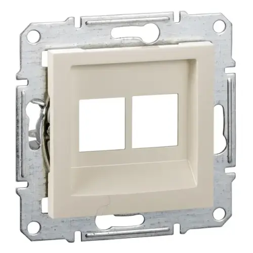 Schneider Electric - EPH4470523 - Asfora 2*rj45 Konnektörsüz Data Prizi Krem, Çerçevesiz - 1