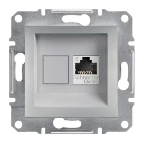 Schneider Electric - EPH4700161 - Asfora Rj45 Cat6 Utp Data Socket Alum - 1
