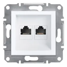 EPH4870121 - Asfora 2xrj45 Cat6 Utp Skt W/o Frm Wht - 1