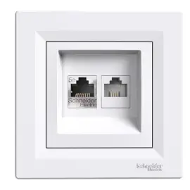 EPH4900121 - Asfora Rj45+rj12 Cat5e Utp Data Skt Wht - 1