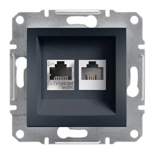 Schneider Electric - EPH4900171 - Asfora Rj45 Cat5e Stp Rj12.antrasit - 1
