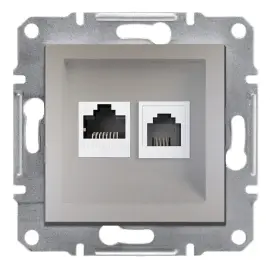 EPH5200169 - Asfora Rj45+rj11 Cat6 Utp Data Skt Bronz - 1