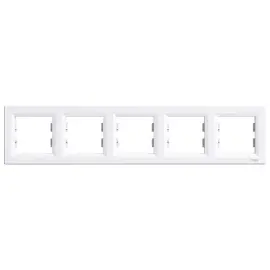 EPH5800521 - Asfora 5-gang Horizontal Frame White - 1