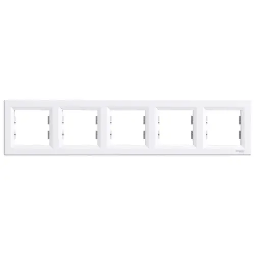 Schneider Electric - EPH5800521 - Asfora 5-gang Horizontal Frame White - 1