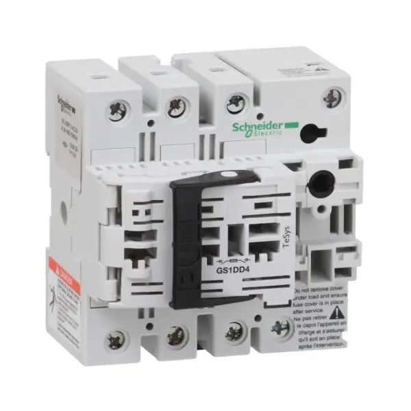 Schneider Electric - GS1DD4 - TeSys GS Yük Ayırıcı Sigorta, 3P + N, 32 A - NFC 10x38 mm - 1