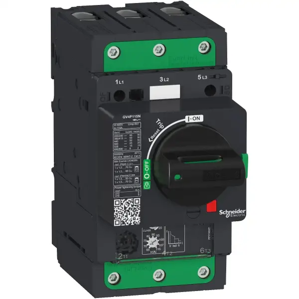 Schneider Electric - GV4P115N - TeSys GV4 Motor Koruma Şalteri, 3 Kutuplu,115 A, Icu 50 kA, Termik Manyetik, EverLink Bağlantısı - 1