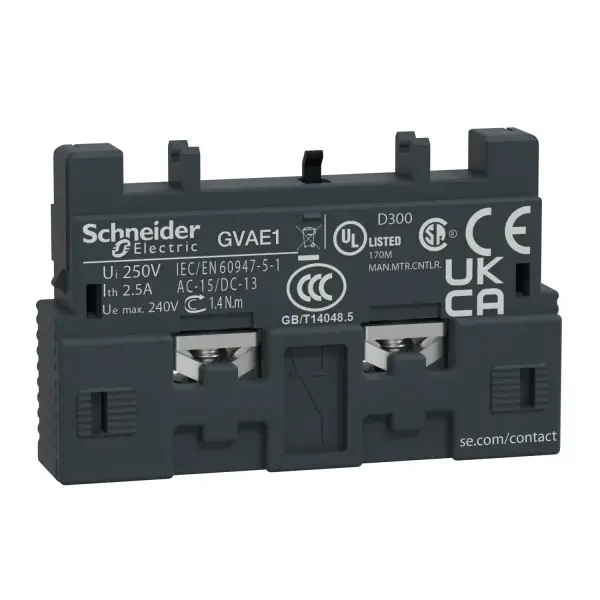 Schneider Electric - GVAE1 - TeSys GV2 ve GV3 - yardımcı kontak - 1 NA/NK - 1