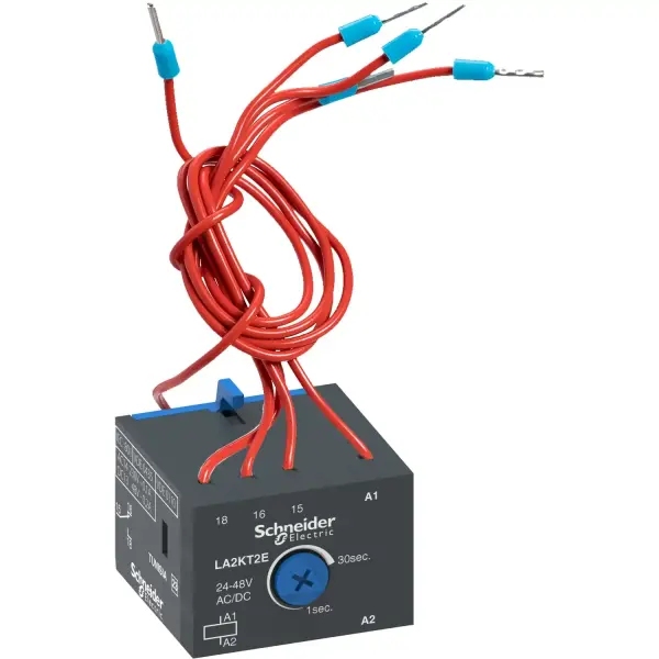 Schneider Electric - LA2KT2E - TeSys K - Zaman gecikme yardımcı kontak bloğu - 1 K/A - 24...48 V - 1…30sn - 1
