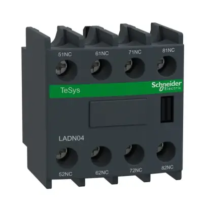 Schneider Electric - LADN04 - TeSys D - yardımcı kontak bloğu - 4 NK - vida kelepçesi terminalleri - 1